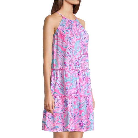 NWT Lilly Pulitzer Evelyn dress in Prosecco Pink Don’t be Jelly - Picture 3 of 14